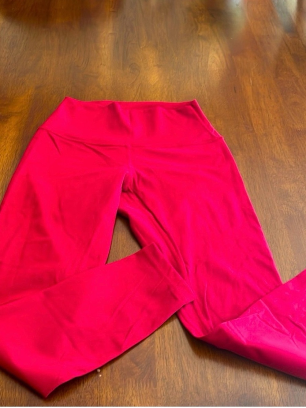 Red High-Waist Leggings
